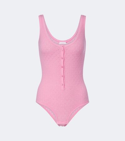 Eres Eres Gourmandise pointelle wool-blend bodysuit
