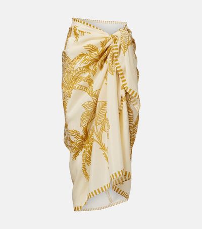 Eres Eres Jungle printed cotton and silk beach cover-up