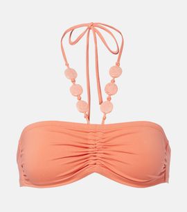Eres Eres Lana beaded bikini top