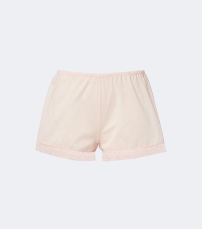 Eres Eres Lightness lace-trimmed cotton shorts