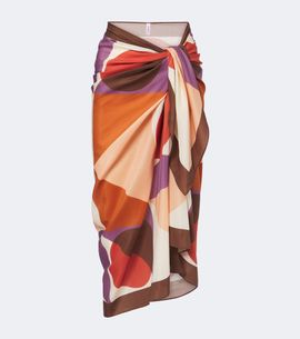 Eres Eres Luisa printed cotton and silk beach cover-up