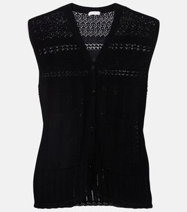 Eres Eres Mixte pointelle wool and cashmere sweater vest