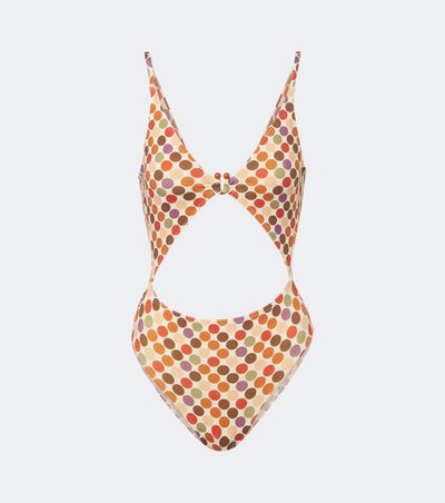 Eres Eres Nightlife cutout polka-dot swimsuit