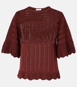 Eres Eres RÃªverie open-knit cotton-blend top