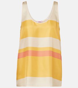 Eres Eres Sorbets striped silk twill top