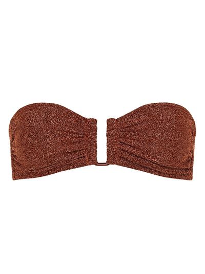 ERES Women's Flamboyant Glitter Strapless Bikini Top
