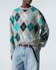 ERL ERL Argyle wool and cotton-blend sweater - 3