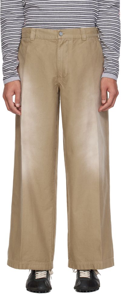 ERL ERL Beige Chino Woven Trousers
