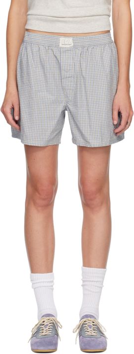 ERL ERL Blue Light Check Boxer Boy Shorts