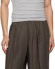 ERL ERL Brown Pleated Suit Trousers - 4