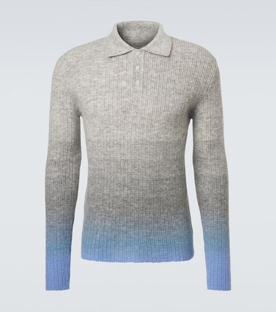 ERL ERL Gradient mohair-blend polo sweater