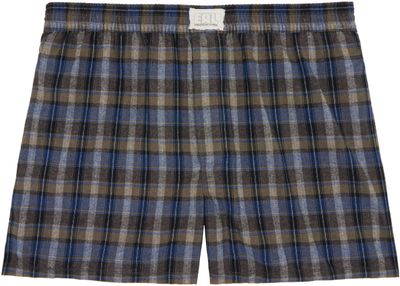 ERL ERL Gray & Navy Plaid Boxer Shorts