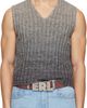 ERL ERL Gray Gradient Sweater Vest - 1