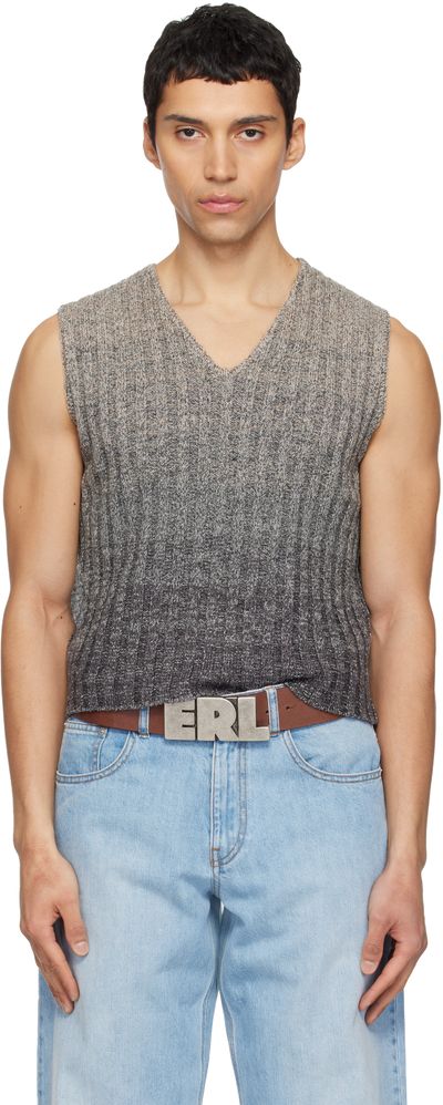 ERL ERL Gray Gradient Sweater Vest