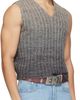 ERL ERL Gray Gradient Sweater Vest - 2