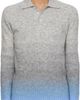 ERL ERL Gray Thin Gradient Knit Polo - 1