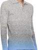 ERL ERL Gray Thin Gradient Knit Polo - 2