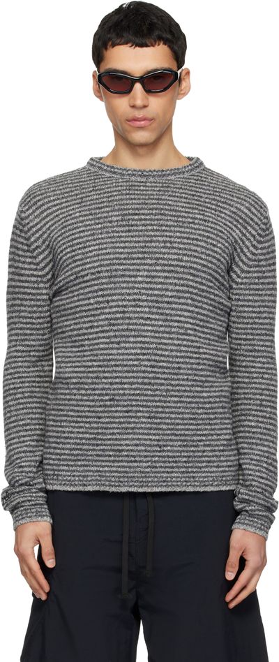 ERL ERL Gray Thin Wool Crewneck Sweater