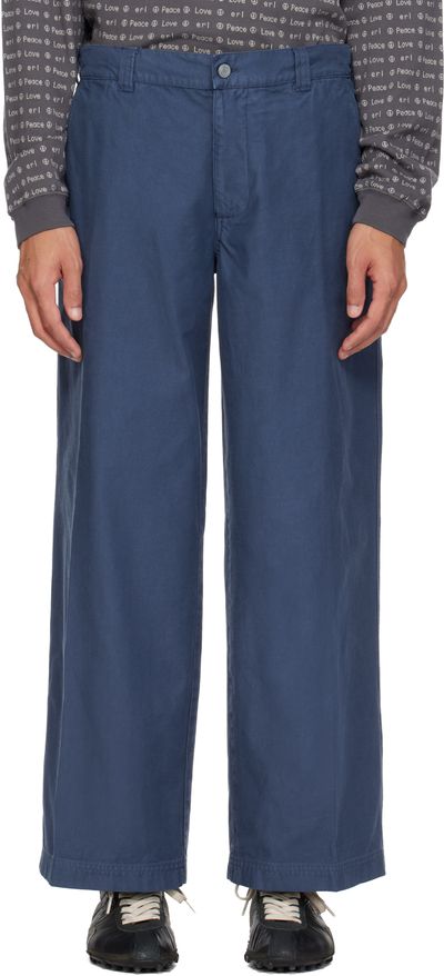 ERL ERL Navy Chino Woven Trousers