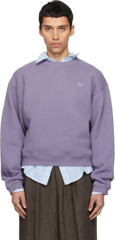 ERL ERL Purple Script Crewneck Sweater
