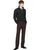Ernest W. Baker Ernest W. Baker Black & Off-White Half-Zip Sweater - 4