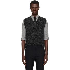 Ernest W. Baker Ernest W. Baker Black & Off-White Tweed Vest