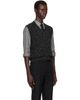 Ernest W. Baker Ernest W. Baker Black & Off-White Tweed Vest - 2
