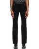 Ernest W. Baker Ernest W. Baker Black Five Pocket Leather & Suede Trousers - 1