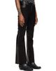 Ernest W. Baker Ernest W. Baker Black Five Pocket Leather & Suede Trousers - 2
