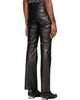 Ernest W. Baker Ernest W. Baker Black Five Pocket Leather & Suede Trousers - 3