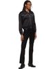 Ernest W. Baker Ernest W. Baker Black Five Pocket Leather & Suede Trousers - 4