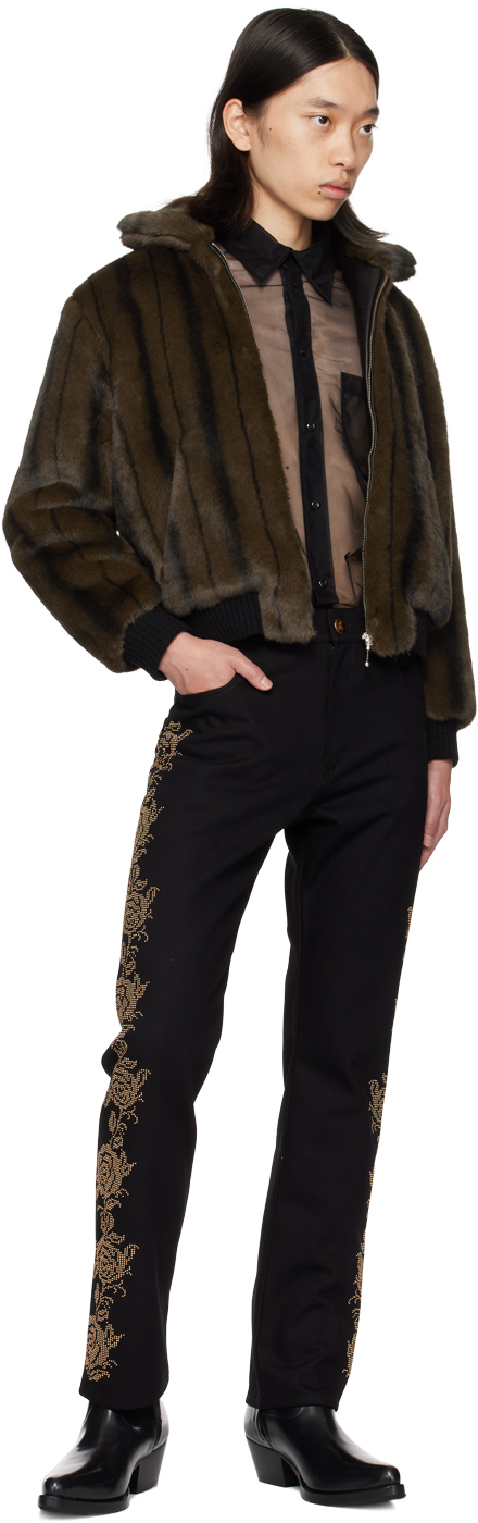 Ernest W. Baker - Black Rose Studded Jeans Ernest W. Baker - Black Rose Studded Jeans