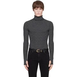 Ernest W. Baker Ernest W. Baker Black Striped Turtleneck
