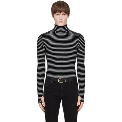 Ernest W. Baker Ernest W. Baker Black Striped Turtleneck
