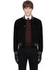 Ernest W. Baker Ernest W. Baker Black Suede Varsity Jacket - 1