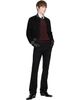 Ernest W. Baker Ernest W. Baker Black Suede Varsity Jacket - 4