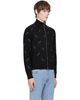 Ernest W. Baker Ernest W. Baker Black Swarovski Embellished Knit Track Jacket - 2