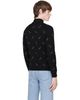 Ernest W. Baker Ernest W. Baker Black Swarovski Embellished Knit Track Jacket - 3