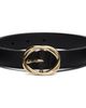Ernest W. Baker Ernest W. Baker Black Twisted Buckle Leather Belt - 1