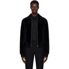 Ernest W. Baker Ernest W. Baker Black Zip Shearling Jacket