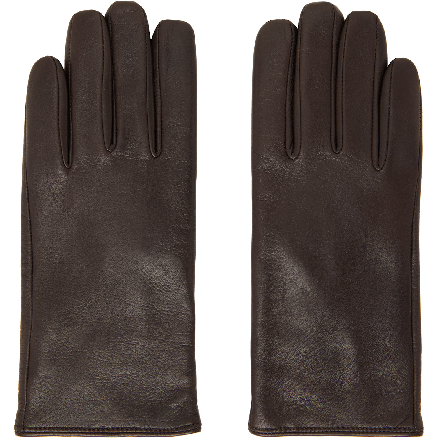 Ernest W. Baker - Brown Cashmere Lined Leather Gloves