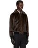 Ernest W. Baker Ernest W. Baker Brown Faux-Mink Harrington Jacket - 2