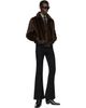 Ernest W. Baker Ernest W. Baker Brown Faux-Mink Harrington Jacket - 4