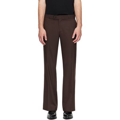 Ernest W. Baker Ernest W. Baker Brown Loose Fit Flare Trousers