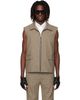 Ernest W. Baker Ernest W. Baker Brown Sleeveless Tailored Jacket Vest - 1