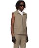 Ernest W. Baker Ernest W. Baker Brown Sleeveless Tailored Jacket Vest - 2