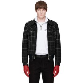 Ernest W. Baker Ernest W. Baker Gray Check Bomber Jacket