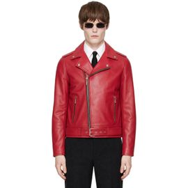 Ernest W. Baker Ernest W. Baker Red Perfecto Leather Jacket