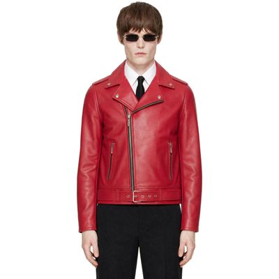 Ernest W. Baker Ernest W. Baker Red Perfecto Leather Jacket
