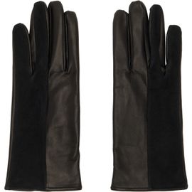 Ernest W. Baker Ernest W. Baker SSENSE Exclusive Black Half Suede & Leather Gloves